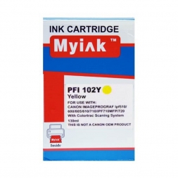 Картридж для CANON PFI-102Y IPF 500/600/700 желт (130ml, Dye) MyInk SAL