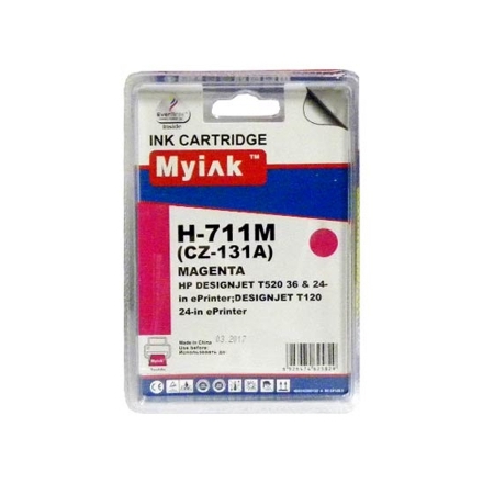 Картридж для (HP 711) HP Designjet T120/520 CZ131A Magenta (26ml, Dye) MyInk