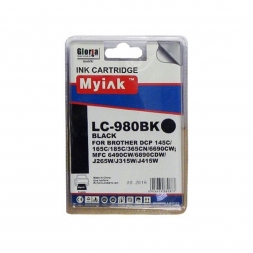 Картридж для Brother DCP-145C/6690CW/MFC-250C (LC980BK) Black (16ml, Pigment) MyInk