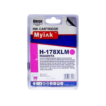Картридж для (178 XL) HP PhotoSmart D5463 CB324 Magenta (14,6ml, Dye) MyInk SAL