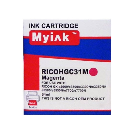 Картридж гелевый для RICOH Aficio GX e5550N type GC 31M Magenta (64ml, Pigment) MyInk
