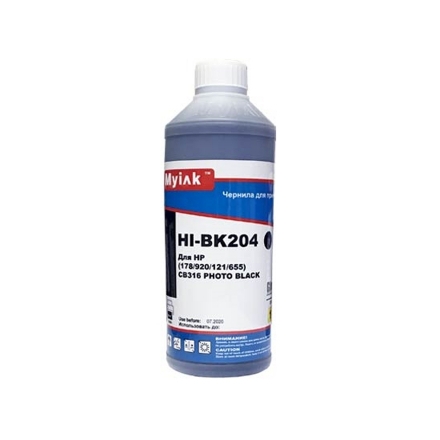 Чернила для HP (178/121/655/901/920) CB317/CB322 (1л,photo black, Dye) HI-BK204 Gloria™ MyInk