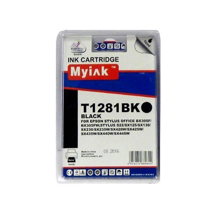 Картридж для (T1281) EPSON St S22/SX125/Office BX305 Black (10ml, Pigment) MyInk