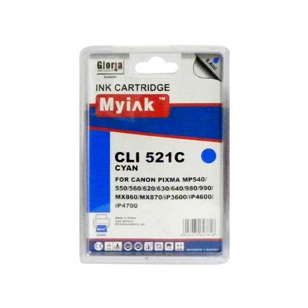 Картридж для CANON CLI-521 C PIXMA iP3600/4600/MP540/620/630/980 Cyan (8,4ml, Dye) MyInk