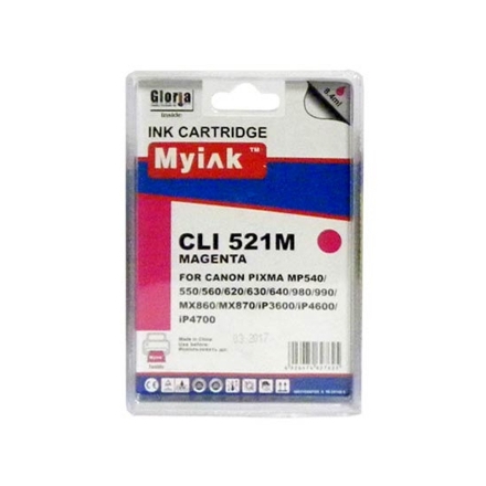Картридж для CANON CLI-521 M PIXMA iP3600/4600/MP540/620/630/980 Magenta (8,4ml, Dye) MyInk SAL