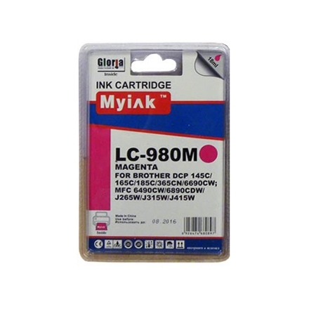 Картридж для Brother DCP-145C/6690CW/MFC-250C (LC980M) Magenta (18ml, Dye) MyInk