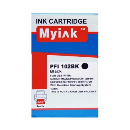 Картридж для CANON PFI-102Bk IPF 500/600/700 Black (130ml, Dye) MyInk