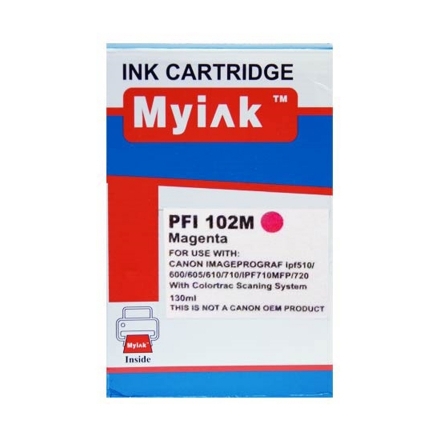 Картридж для CANON PFI-102M IPF 500/600/700 Magenta 130ml, Dye) MyInk