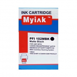 Картридж для CANON PFI-102MBk IPF 500/600/700 Matte Black (130ml, Pigment) MyInk