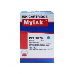 Картридж для CANON PFI-107C IPF 670/680/685/770/780/785 Cyan (130ml, Dye) MyInk