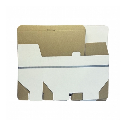 Коробка картон (32x12x11,2) для к-жа (УПАКОВКА 25 шт), белая/бур Россия