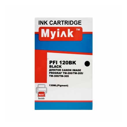 Картридж для CANON PFI-120Bk TM-200/205/300/305 Black (130ml, Pigment) MyInk