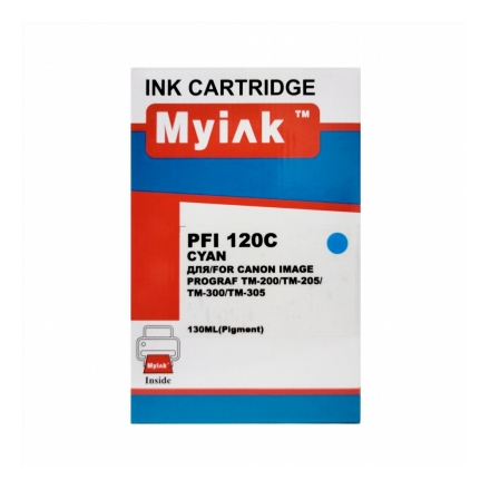 Картридж для CANON PFI-120C TM-200/205/300/305 Cyan (130ml, Pigment) MyInk