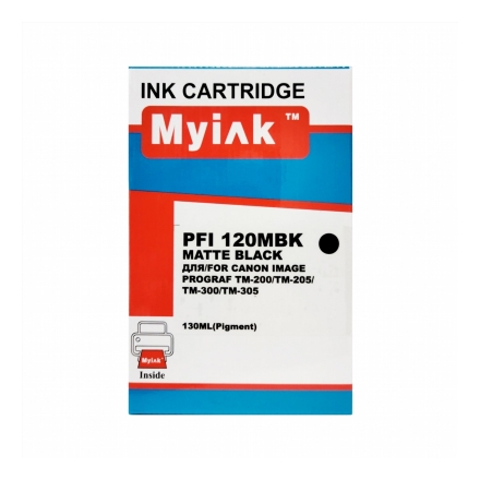 Картридж для CANON PFI-120MBk TM-200/205/300/305 Matte Black (130ml, Pigment) MyInk